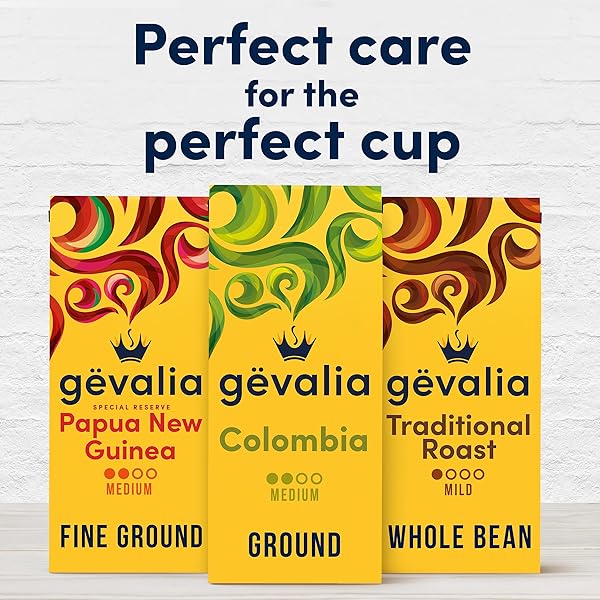 GEVALIA COLOMBIA MEDIUM ROAST GROUND COFFEE, 12 OZ BAG