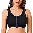 CYDREAM Zip Front Closure Wireless Bras for Women Full Coverage Post Surgery Compression Back Smoothing Comfort Adjustable