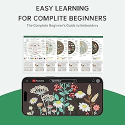 CYANFOUR 6 Stage Embroidery Kit for Beginners