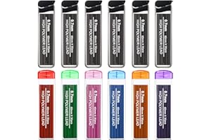 HESTYA 360 Pcs Colored Lead Refills Mechanical Pencil Refills 0.7 mm HB, 7 Colors Include Black S with Convenient Dispensers for Home School Student Stationery Office