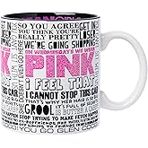 Silver Buffalo Mean Girls Iconic Quotes Glitter Ceramic Mug, 20 Ounces
