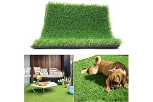 GOASIS LAWN Realistic Thick Artificial Grass Turf -Indoor Outdoor Garden Lawn Landscape Synthetic Grass Mat - Thick Fake Grass Rug (4FTX6FT(24 Square FT))