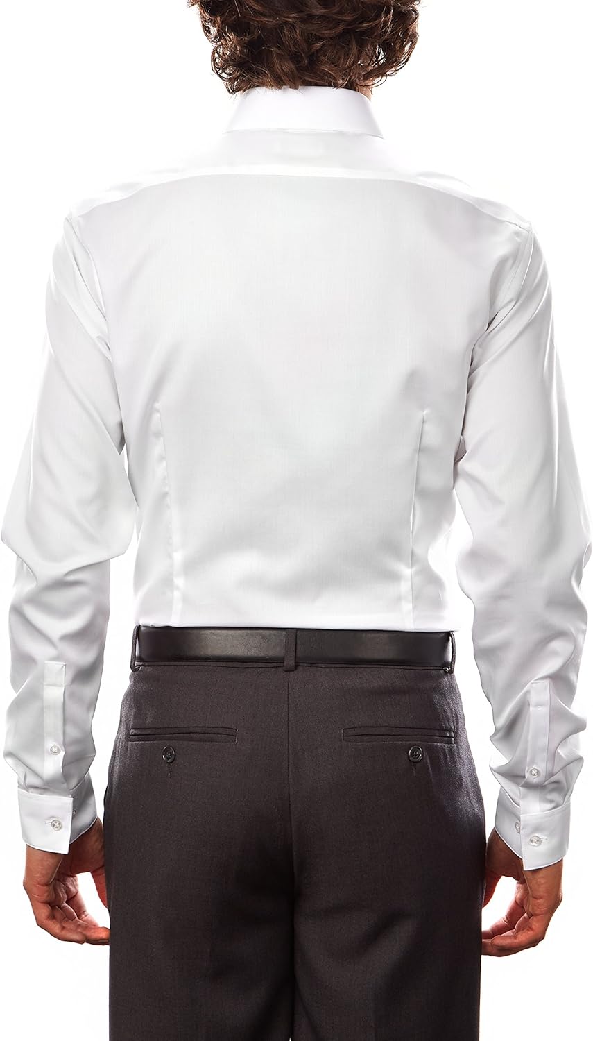 Calvin Klein Men's Dress Shirt Xtreme Slim Fit Non Iron Herringbone at  Men’s Clothing store