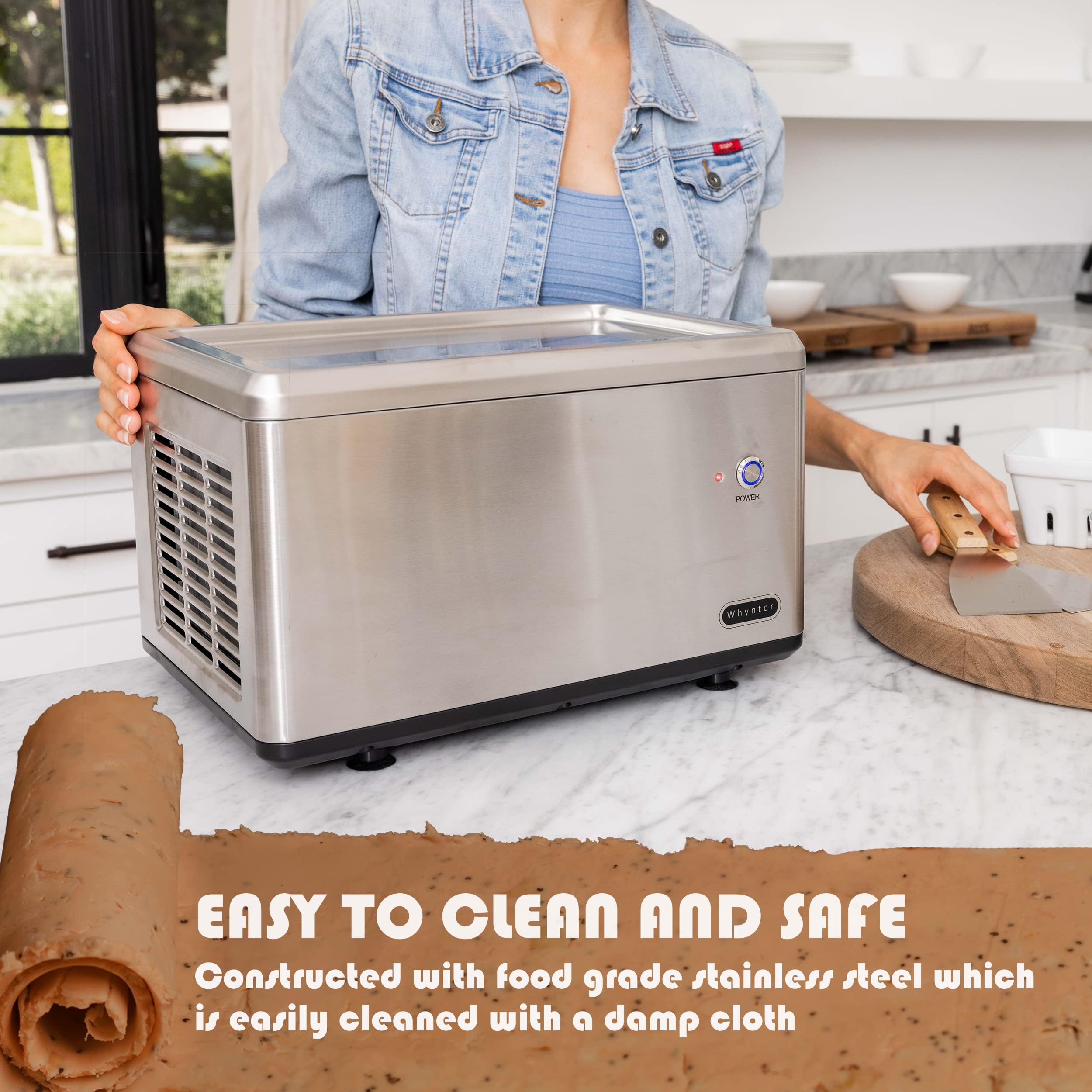 Whynter ICR-300SS Máquina para hacer helados enrollados de acero inoxidable de 0,5 cuartos con compresor