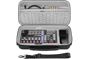 GEEKRIA Hard Shell Travel Case Compatible with Zoom LiveTrak L6 / L6 Digital Mixer, Audio Mixer Carrying Bag (Dark Gray)