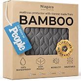 100% Waterproof Noiseless &amp; Breathable King Size Mattress Protector - Gray | Viscose Made from Bamboo, 360 Protection Against Spills, Stains, &amp; Accidents, 20" Deep Pocket, For Parents &amp; Pet Owners