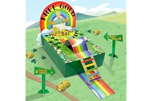 AOYOO DIY Leprechaun Trap Kit St Patrick's Day Craft Set Saint Patricks Party Supplies Catch a Leprechaun Rainbow Irish Themed Kids Activity Funny Leprechaun Trap Kit Supplies Toys Crafts Gift