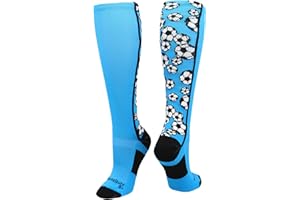 MadSportsStuff Crazy Soccer Socks with Soccer Balls for Girls and Boys Youth Kids Over the Calf Gift Accessories