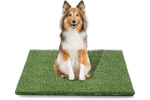 STARROAD-TIM 43.5 x 29.8 inches Fake Grass Pee for Dogs Artificial Grass Rug Pad for Puppy Potty Washable Grass Mat for Pet Training with Drainage Hole