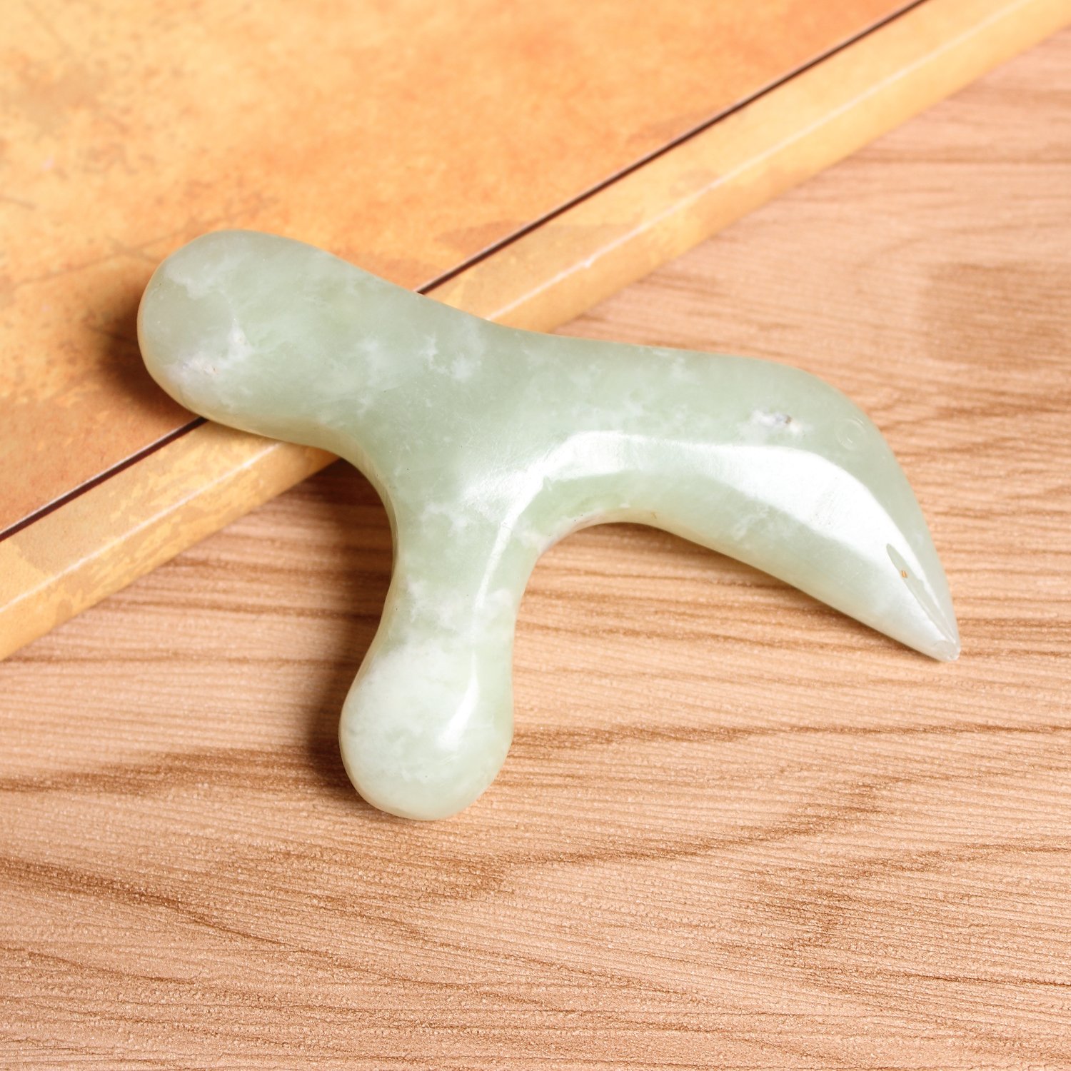 Ewin24 Natural Jade Foot Massager Acupuncture Point Massage Foot Care Therapeutic Relief Tool : Beauty