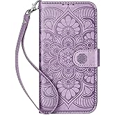 Ateeky Wallet Case for iPhone 13 Pro,[RFID Blocking] 3 Card Holder with Credit Card Slot Magnetic Protective Flip Leather Cover for iPhone 13 Pro (Purple)
