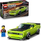 LEGO Speed Champions Dodge Challenger SRT Hellcat Sports Car Toy - Building Set for Learning, Play and Display - Kids Toy for