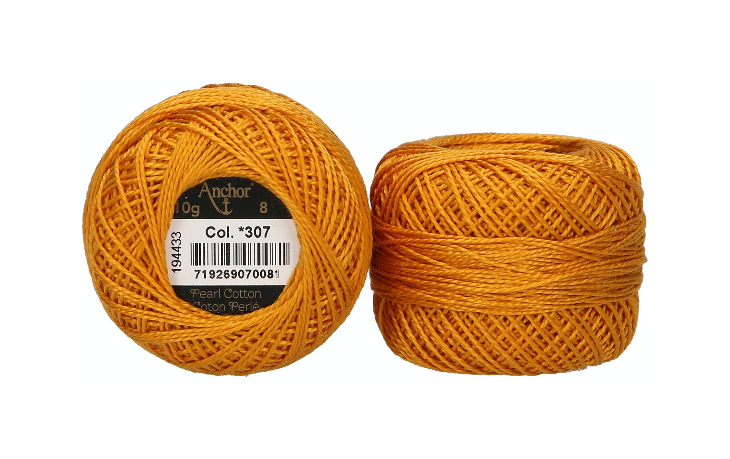 ANCHOR Pearl Yarn, Thickness: 8, Packaging: 10G, Running Length: 82M altgold Embroidery Threads