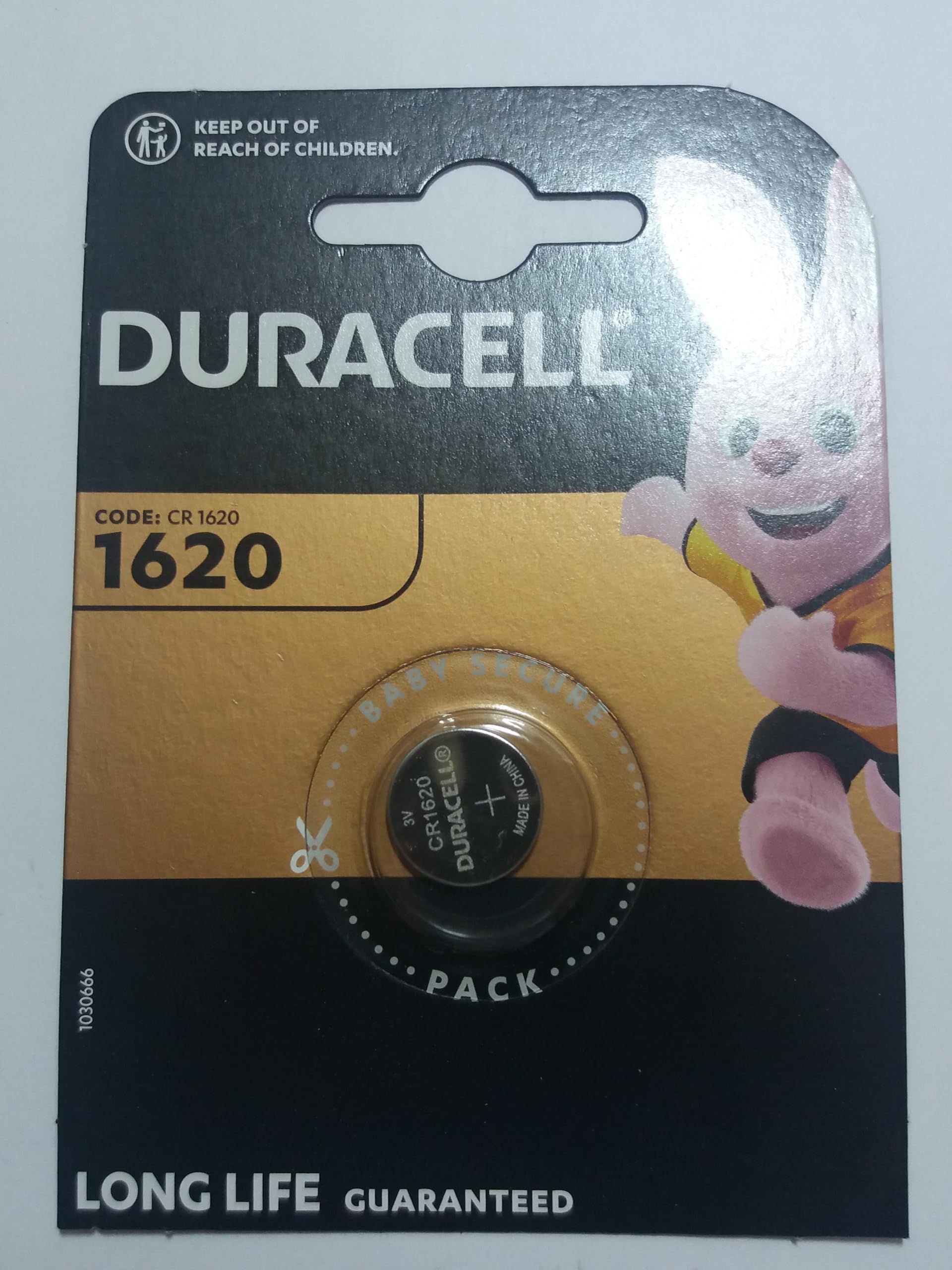Duracell DL1620 Button Cell Battery Lithium 3 V Blister Pack of 1