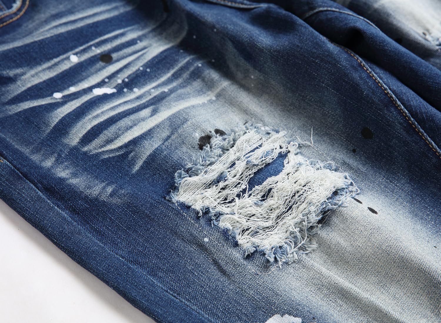 ABSECAI Men's Ripped Jeans Slim Fit Skinny Stretch