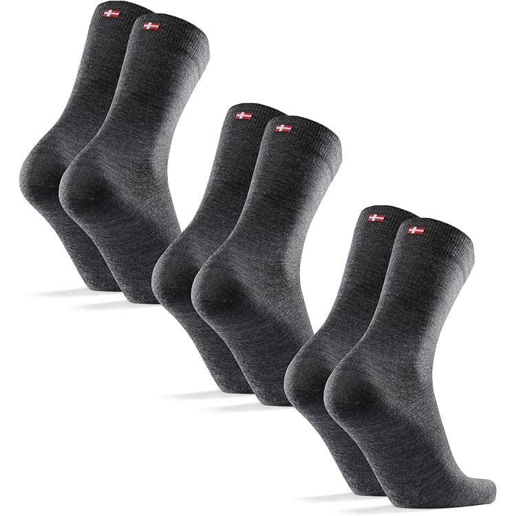 Ruixue Lot De 3 Paires De Chaussettes De Randonnée En Laine Mérinos Pour Homme Et Femme, Chaussettes De Trekking, Chaussettes De Sport, Chaussettes De Course Pour Homme, Femme Et Enfant, Noir