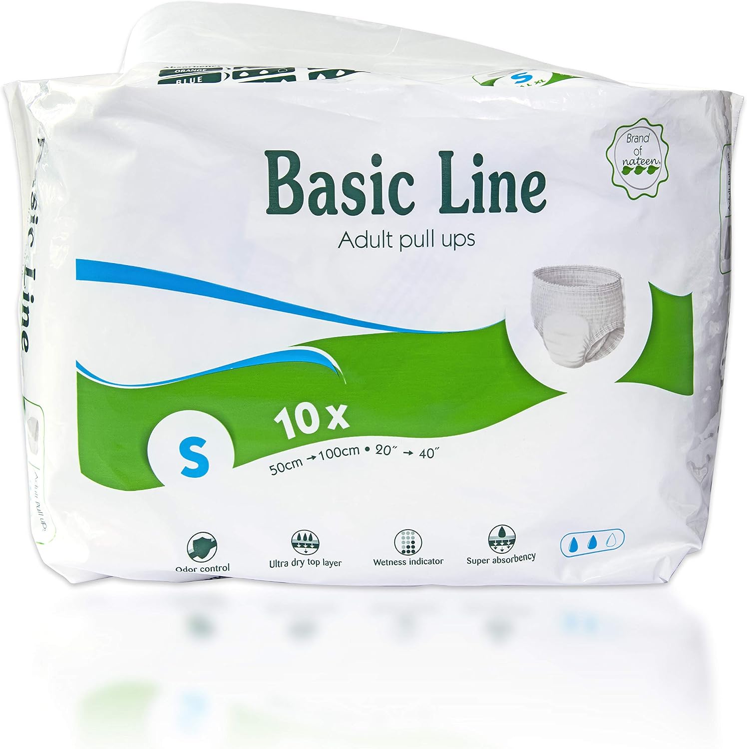 Adult Incontinence Pants, 80 Small Pull Up Pants, Basic Line, Disposable Pants For Men & Women, Discreet Incontinence Pants