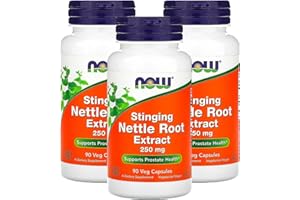 Now Foods Stinging Nettle Root Extract 250mg, Veg-Capsules, 90-Count (Pack of 3)