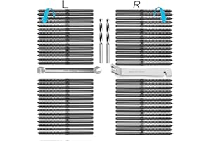 Steel DN Mate 60 Packs Black T316 Stainless Steel Left&Right Handed Thread Swage Lag Screws for Wood Post of 1/8" Cable Railing Kit, Deck Railing/Stair Railing, DIY Baluster Hardware, Wrench Included