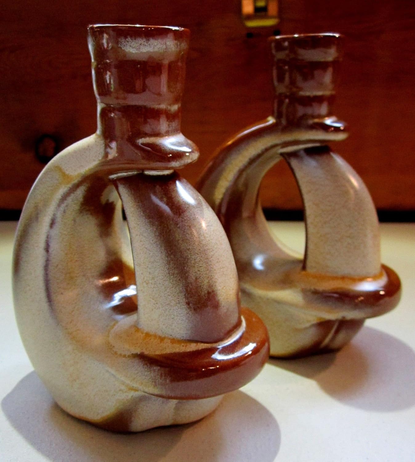 Frankoma pottery set of candle holders Home & Kitchen