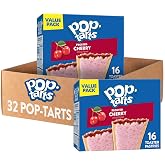 Pop-Tarts Toaster Pastries, Breakfast Foods, Kids Snacks, Value Pack, Frosted Cherry (2 Boxes, 32 Pop-Tarts)