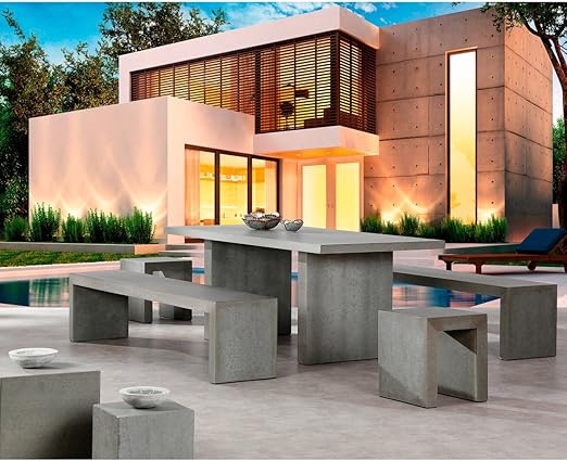 Best Freizeitmobel Tischgruppe Rockall 5 Tlg Betongrau Aus Beton Glasfaser Wetterfest Amazon De Kuche Haushalt