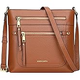 Over Earth Crossbody Bags for Women Leather Purses for Ladies with Multiple Pockets
