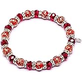 Authentic Murano Glass Elastic Stretch Bracelet - Handmade in Venice - Italian Jewelry - Lampwork Beads - Free Gift - Gift - Made in Italy