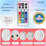 ALED LIGHT 6 Pieces Mini LED Diving Lights RGB Remote Waterproof Underwater view 3