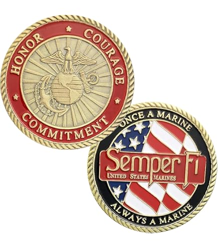 Amazon.com: USMC Challenge Coin - Veteran Marine Corps Semper Fi