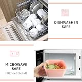 Greentainer 52 OZ Salad Container 3-Compartment BPA-Free Pink view 7