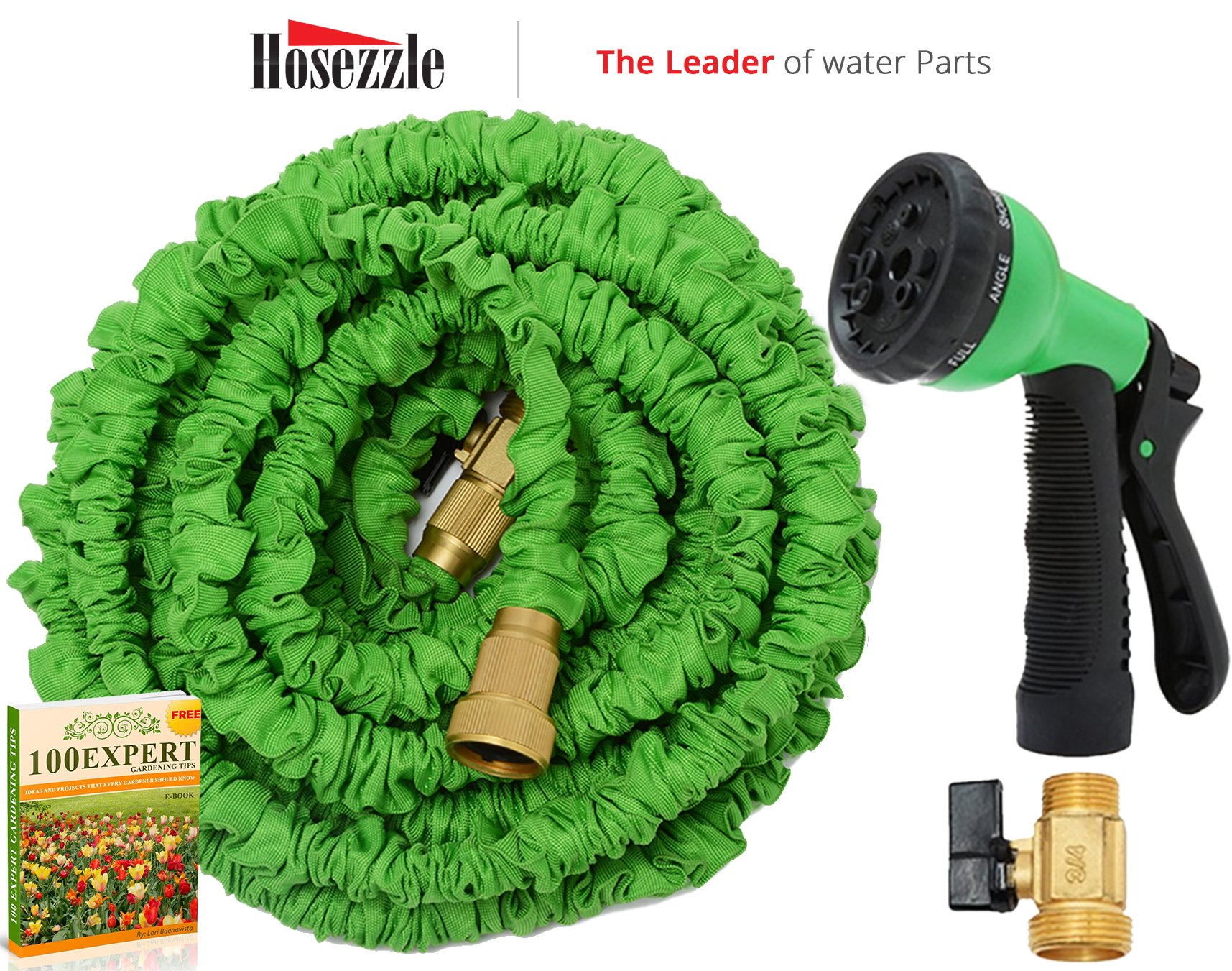 Expandable Water Hose No Kinking Flexible Lightweight Garden Nozzle with 7-Pattern Spray 50ft