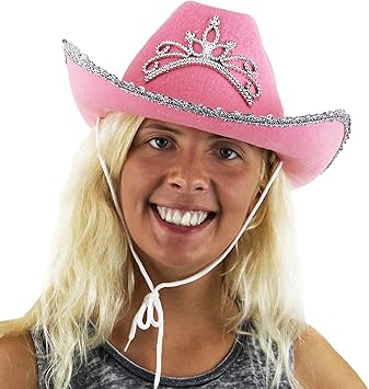 ladies pink cowboy hat