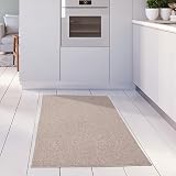 THE RUGS Low Pile Area Rug Beige 80x150 cm Non-Shedding Modern Indoor view 3