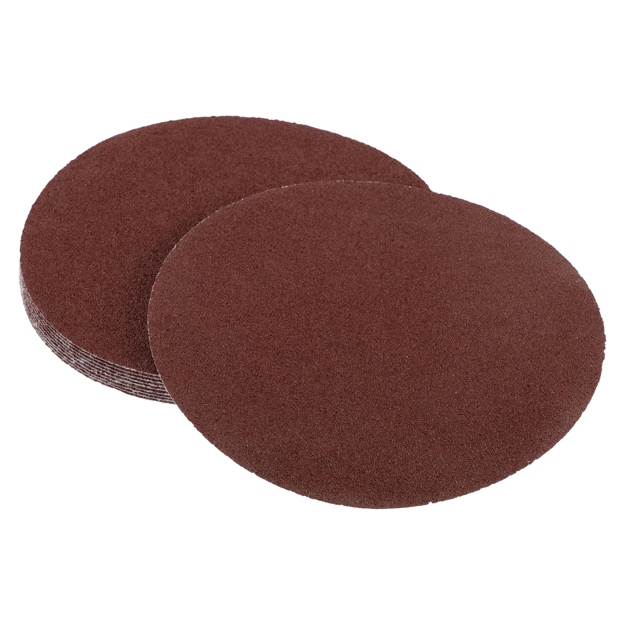 Partuto 10 Pcs 6inch 40 Grit Universal Sanding Discs - Round Hook and Loop Sandpaper - White Paper Red