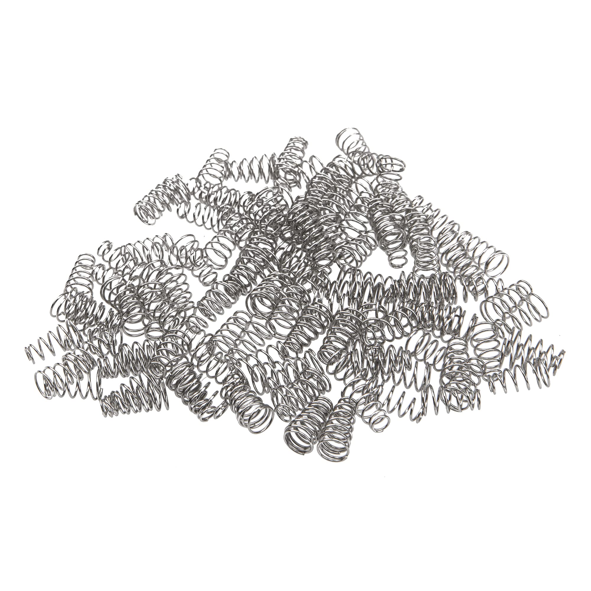 Photo 1 of 100Pcs Yootones Conical-Style Guitar Single-coil Pickup Height Springs Compatible with Strat Tele Guitar Pickup (Silver)