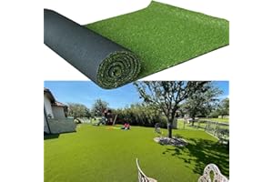 Petgrow Realistic Synthetic Artificial Grass Turf 0.8inch,Thick Faux Fake Grass Indoor Outdoor Landscape Lawn Pet Dog Turf Carpet for Garden Backyard Balcony