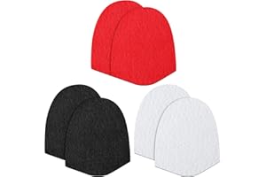 Windkream 3 Pairs Replacement Bowling Shoe Slide Sole Bowling Accessories Felt Shoe Slide, Red Black White