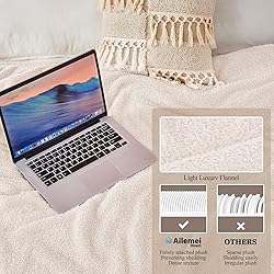 Ailemei Direct Knit Throw Blanket for Bed, Soft