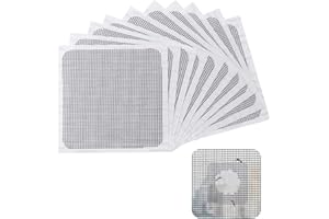 Vakerga 10 Sheets Window Screen Patches Repair Kit, Repair for Window and Door Tears Holes,Fiberglass Screen Tape Mesh Repair Suitable, 4"x 4"(10cm x 10cm) Gray