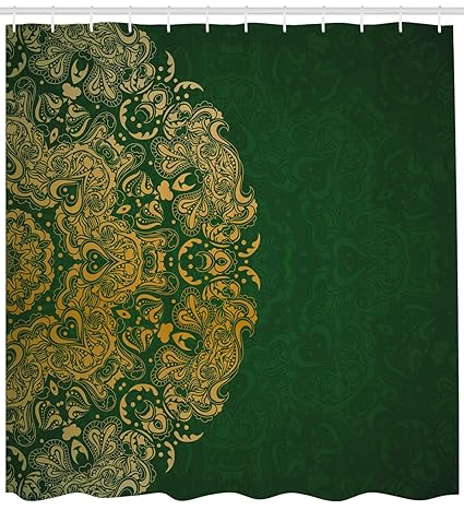Amazon Com Lunarable Emerald Shower Curtain Eastern Culture