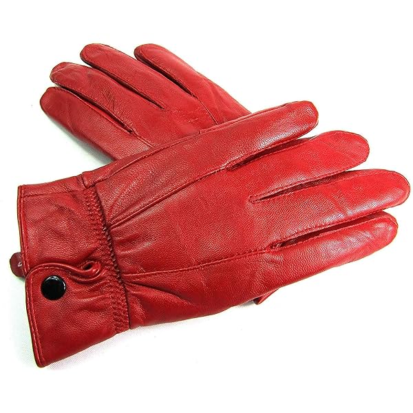 Guanti In Pelle Morbida Donna Emporium Leather – Fodera In Pelliccia Sintetica, Colore Rosso, Vestibilità Calda