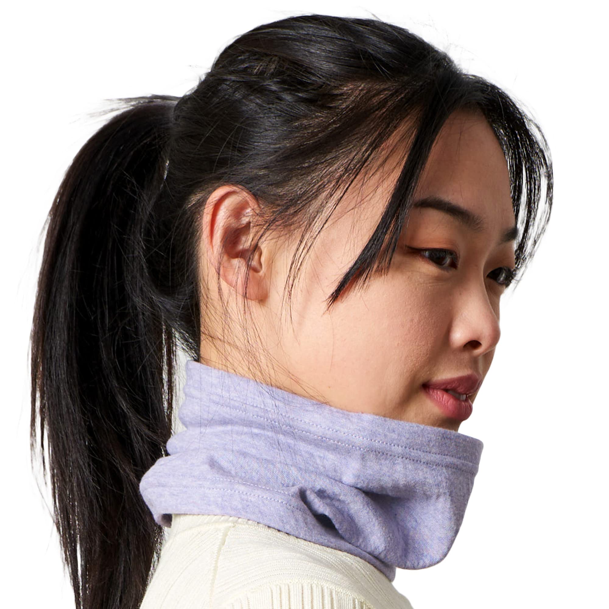 Photo 1 of 100% Organic Cotton Neck Gaiter - All Season Mens Womens Wide 2 in 1 Headband Loop Infinity Scarf Purple
