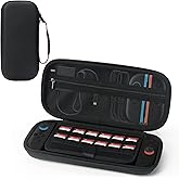 Carrying Case for Nintendo Switch 2 (2025), Protective Hard Shell Travel Bag with PU Leather Exterior, with Game Card Storage Pocket,Portable Lightweight Case for Console & Accessories - Black