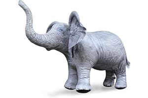Jet Creations 36" Long Inflatable Baby Elephant Decor: Realistic Wildlife Safari Animal Toy Ideal for Party, Pool, Birthday, Photo Prop. Durable & Easy Inflate for Animal Lovers, 1 pc