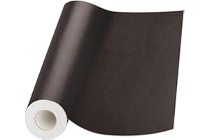 DKStarry Leather Patches for Furniture,17X79inch Self Adhesive Leather Repair Patch,Leather Repair kit for Furniture, Couch,Car Seat,Motorcycle seat,Loveseat (Dark Brown-Fine Grain, 17X79 inch)