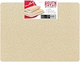 Asvin Large Non Slip Shower Mat 60x80cm Beige OEKO-TEX Loofah Rubber