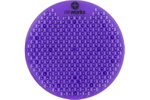 HOSPECO AirWorks WSFUS236-BX Awsfus236-Bx Splash Free Urinal Screen, Lavender Meadow, Light 0.22 lb, 8" Height, 6" Width, Purple (Pack of 10)