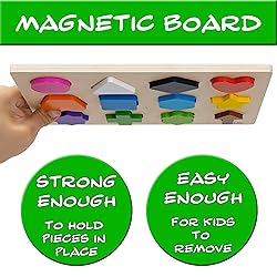 Magnetic Wooden Educational Shape Puzzle - Learn