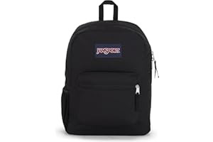 JanSport Cross Town Backpack 17" x 12.5" x 6" - Simple Bag for Everyone with 1 Main Compartment, Front Utility Pocket - Premium Class Accessories - Black